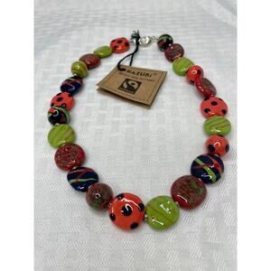 Kazuri Kenya Hand Crafted "ZARA" Fair Trade Beaded Statement Necklace